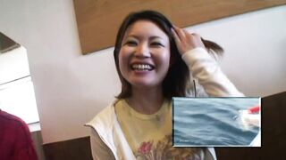 two female japanese backpacker meets some mature men and have