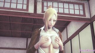 Attack on titans Cartoon 3D - Annie Bj, Boobjob and