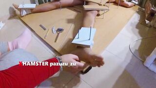 Fem Dom Foot Tickling and Tease. Hand Job with Wrecked Orgasm