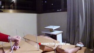 Amateur CFNM Female Domination CBT Hand Job with Bound Penis. Wrecked Orgasm