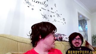 Yorkshire nerd gets blown by european dark hair