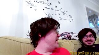 Yorkshire nerd gets blown by european dark hair