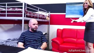 Drained porn video – Lucky School Girl Gets Drained By His Vulgar Professor Julia Ann!