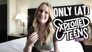 Thin barely legal yr older blonde with nice jugs blows a