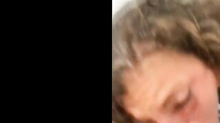 Cocksucker Eats Cum inside Shower