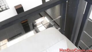 Crazy hispanic step-daughter 18 yo inside point of view 3way