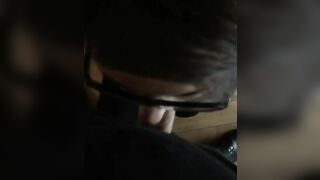 Blowjob & Cum on my huge Jugs