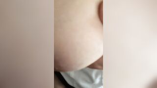 Blowjob & Cum on my huge Jugs