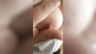 Blowjob & Cum on my huge Jugs