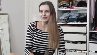German Studies College Girl Lauren Riding her Sex Toy