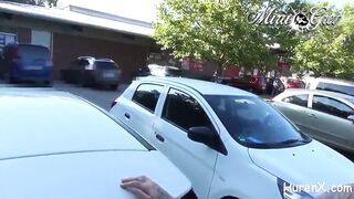 offentlicher Parkplatz schneller Fellatio