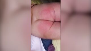 A bare bottom spanking by GF