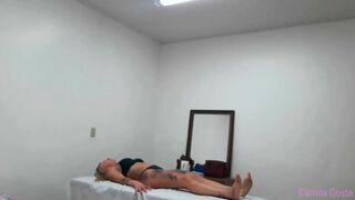 I went to the masseuse to relax and he threw