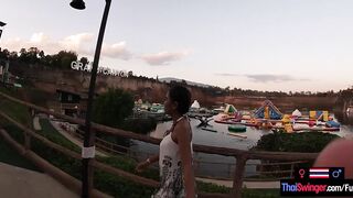 chinese teens amateur fun with the bf inside a waterpark