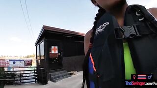 chinese teens amateur fun with the bf inside a waterpark