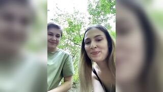 Lesbians inside the park