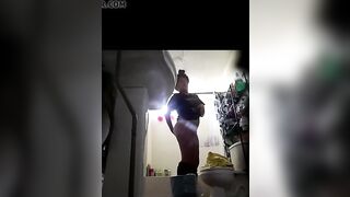Concealed Camera Catches Hispanic Babe Teenie Strip