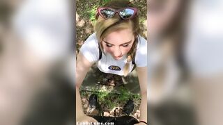 Random Jogger Gets Deep Throat on a Hiking Trail - CandyCourt