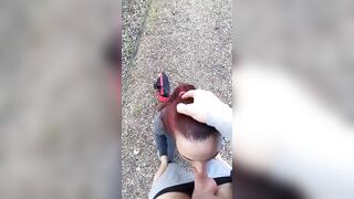 Amature Ginger deep throat