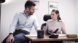 Huge melons secretary decides to nailed her boss to up