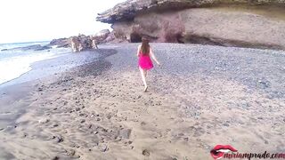 Amateur Boned With Adorable Young Women On The Beach-Miriam Prado