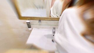 Hotel Bae fucked inside the WC