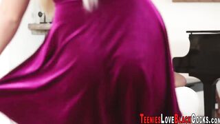 Blonde 18 year old blows african pole