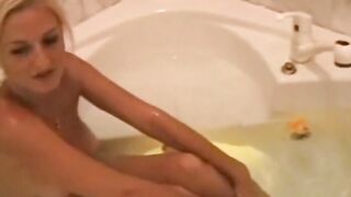 Perfect Goddess Into The Bathtub Hand Job Fun And jizzed