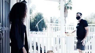 Black milf Fucks Delivery Bro When Her Hubby Get Sick
