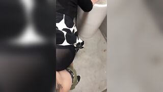 Easy Japanese lady just boned inside airport barthroom