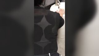 Easy Japanese lady just boned inside airport barthroom