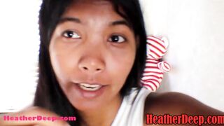 22 week pregnant thai 18 heather deep play with penis
