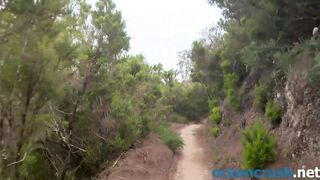 ROCK CLIMBING at night PUBLIC adventure | oral sex and face