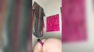 Fat piggy asshole stretching