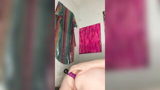 Fat piggy asshole stretching