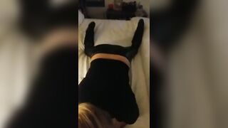 bj into leather leggings