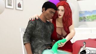 African barely legal enjoying his white step momma's ass on his