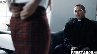 Scared 18 Gia Derza Got Analized By Priest - Full