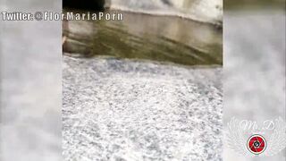 Masturbation outdoor inside the outdoors river, my brother records me,
