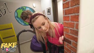 Fake Hostel Beauty New Cleaner Lily Joy Plowed Senseless by