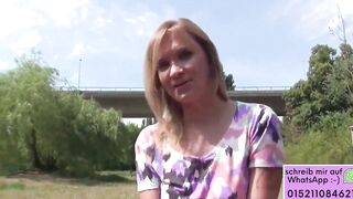 Deutsche blonde gibt point of view best Fellatio draussen
