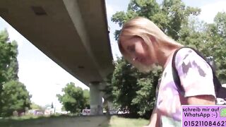 Deutsche blonde gibt point of view best Fellatio draussen