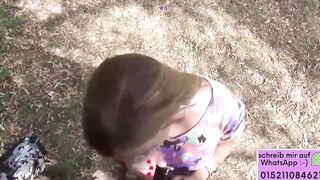 Deutsche blonde gibt point of view best Fellatio draussen
