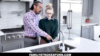 Submissive step-daughter Lilly Larimar banged by her strict stepfather inside