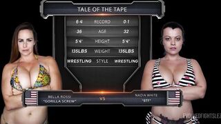 Huge Tit Lesbians Wrestling Nude With Bella Rossi Vs Nadia