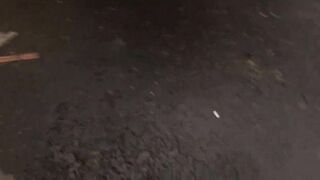 La bella blonde first pisses on the bus showing her