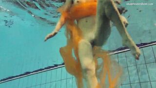 Blonde voluptuous tight 18 year old Nastya underwater