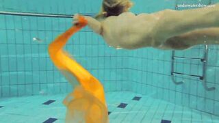 Blonde voluptuous tight 18 year old Nastya underwater