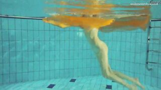 Blonde voluptuous tight 18 year old Nastya underwater