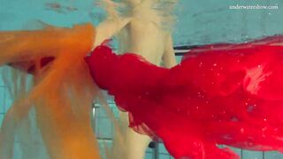 Blonde voluptuous tight 18 year old Nastya underwater